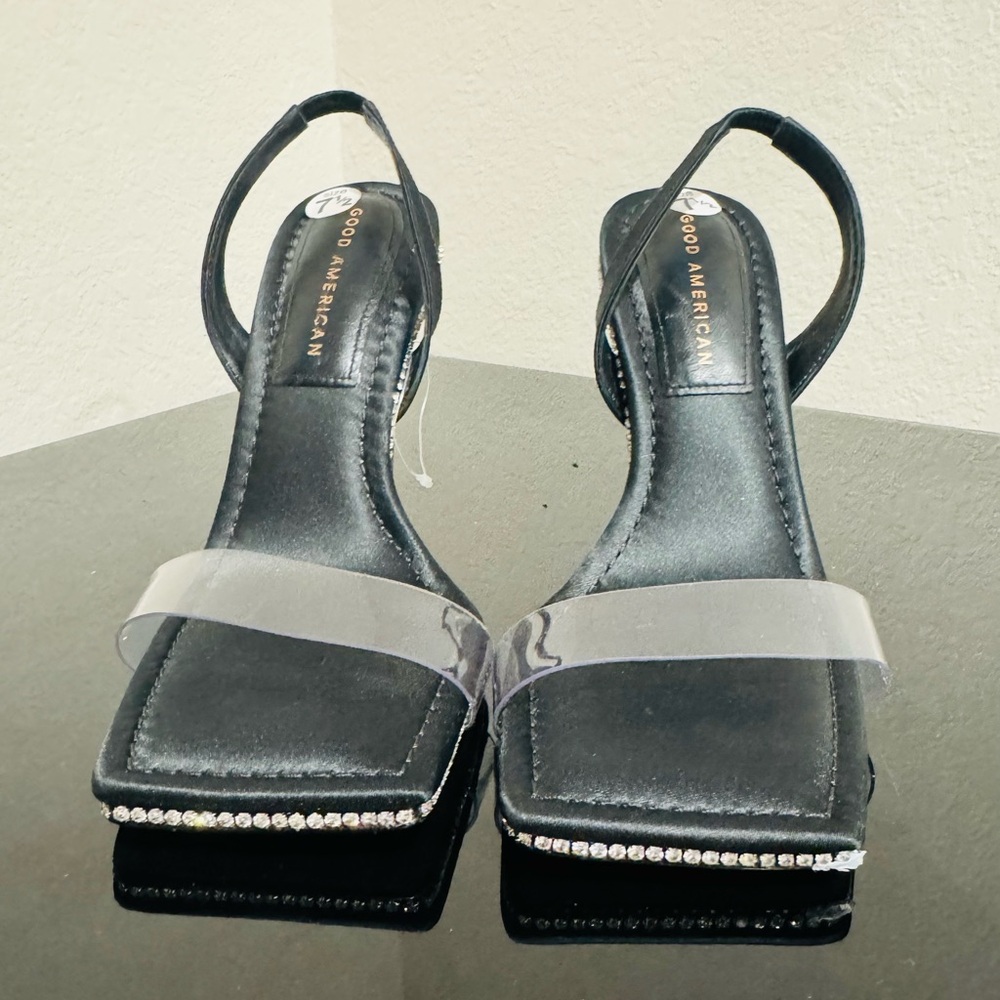 Elegant Black and Silver Women's Heels - Picture 5 of 5